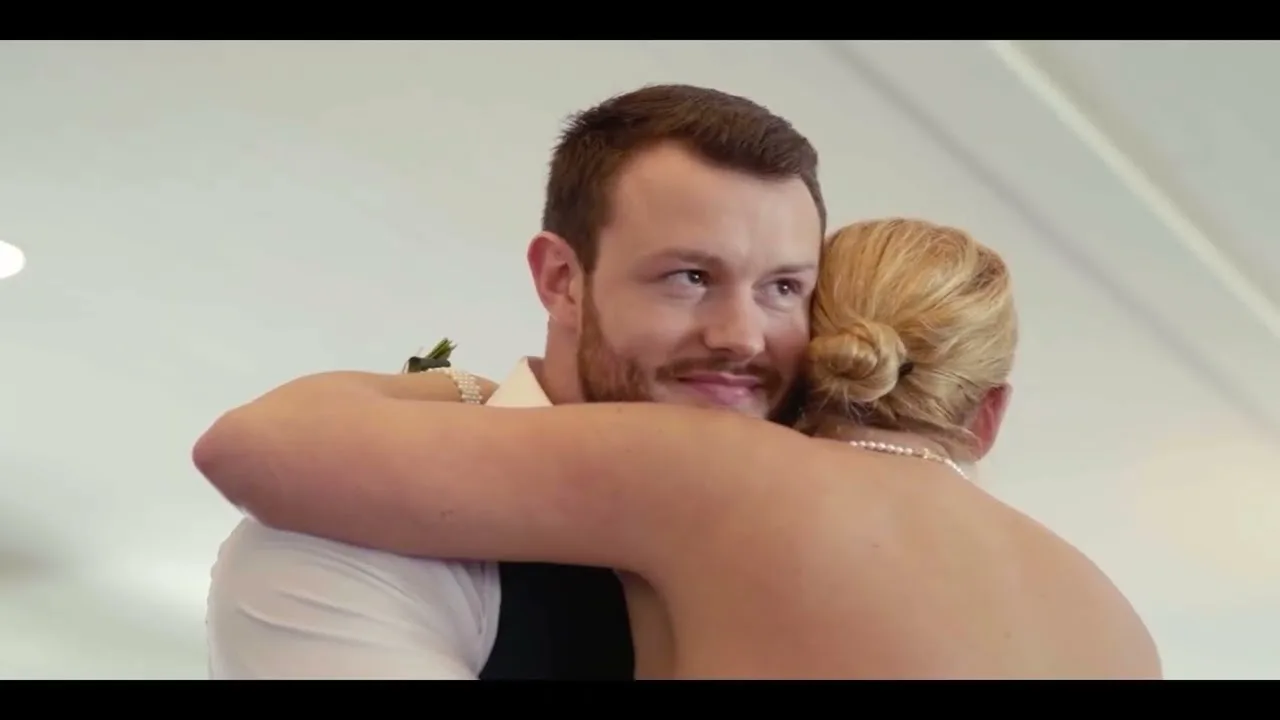Frame from a cinematic North Florida wedding film by Tally Weddings
